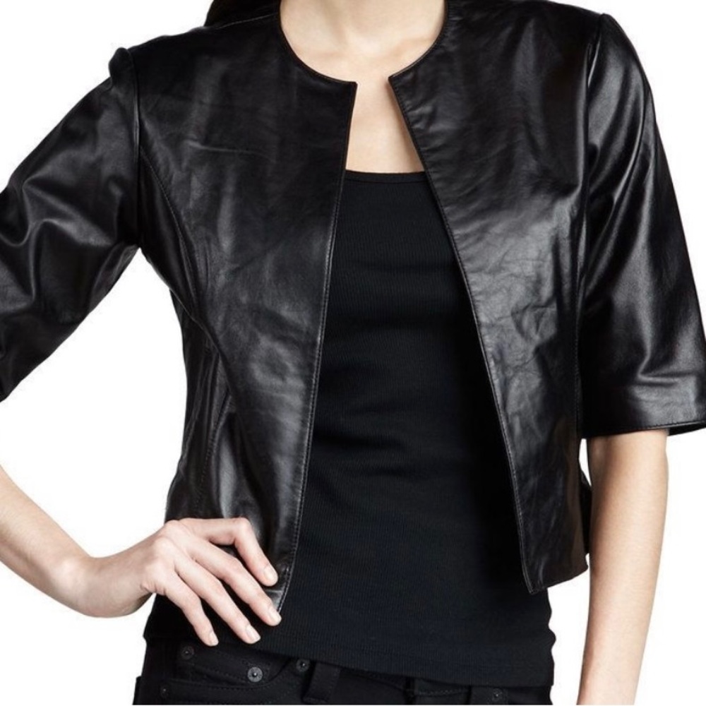 Neiman Marcus womens leather jacket Medium